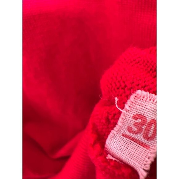 Vintage Edinburgh Woollen Mill Sweater Mens 30 Small Red V Neck Lambswool Wool - Picture 7 of 7